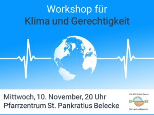 Einladung zum Klimaworkshop am 10.11.21 um 20 Uhr in Warstein-Belecke